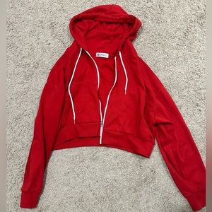 Womens zip up cropped hoodie XL